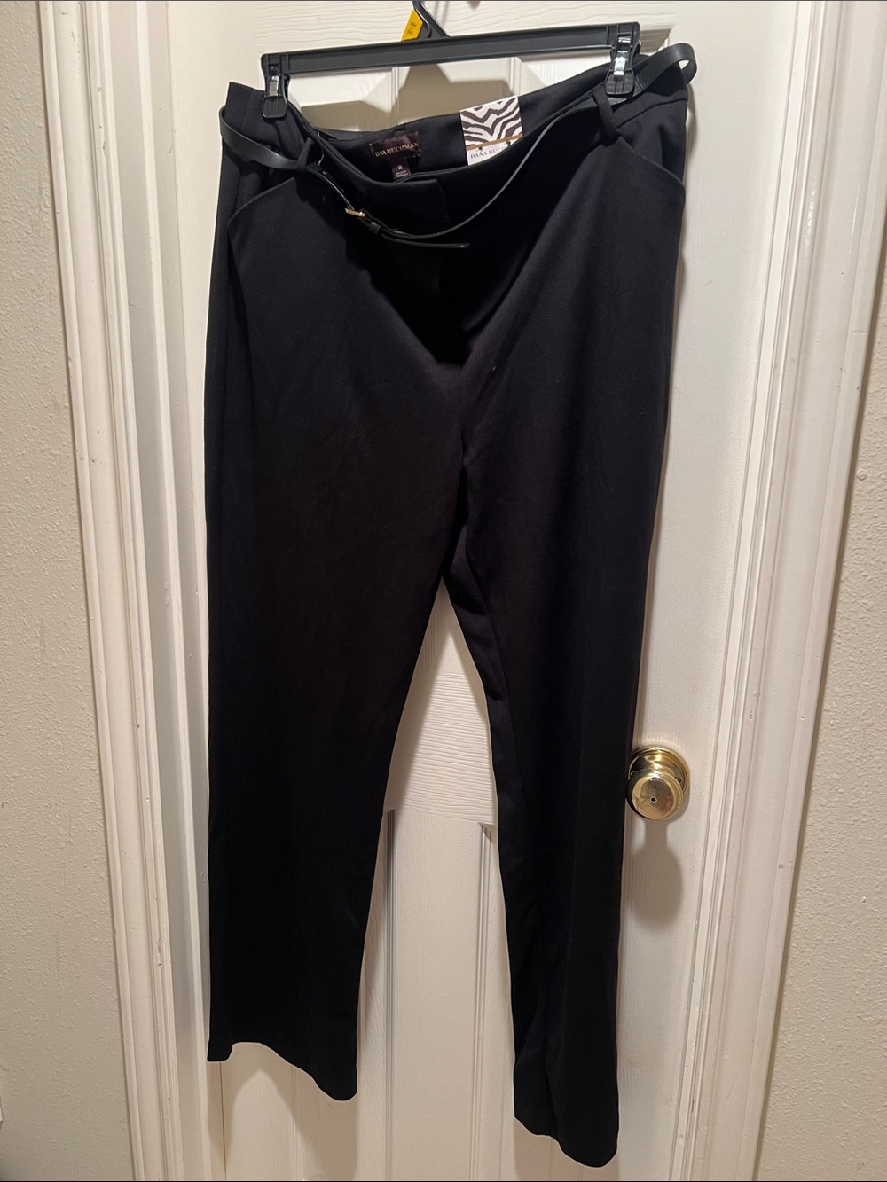 Dana Buchman Black women’s Belted Straight Trousers